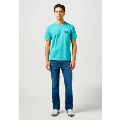 Image of Wrangler Men&#039;s Small Logo Tee T Shirt, Latigo Bay, XL