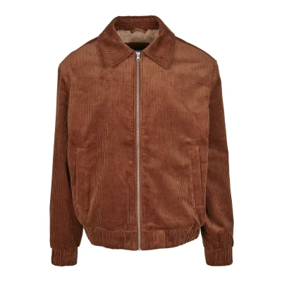 Image of Urban Classics BOXY Corduroy Jacket Bomber Jacket, Men&#039;s, Size: Large, Toffee