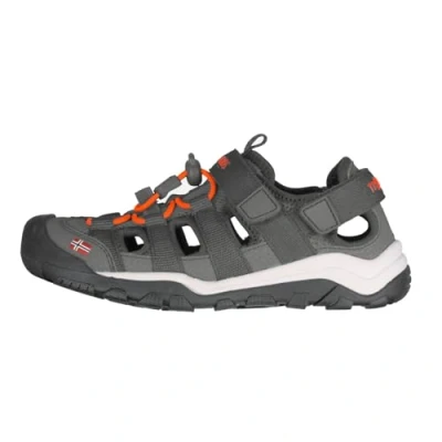 Image of Trollkids Kristiansand Walking sandals for kids, Size: 11.5K, Anthracite orange Pu
