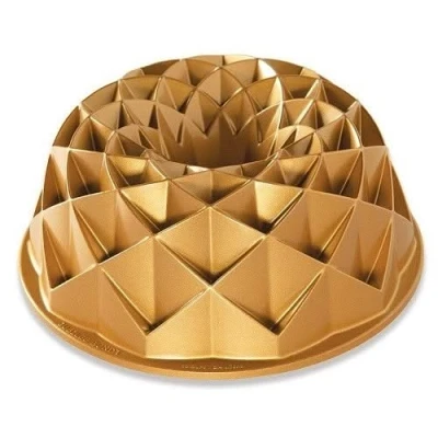 Image of Nordic Ware Turban / bake form Jubilee Bundt Gold cast aluminum ø 25 cm 2.4 liter PFOA free