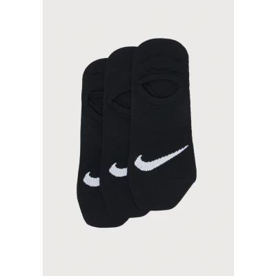 Image of Nike Performance Everyday PLUS Footie 3 PACK Trainer socks, Women&#039;s, Size: XL, Black/white