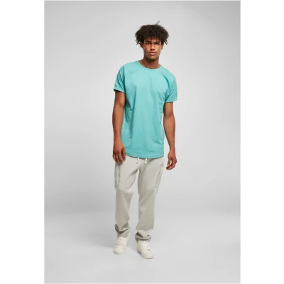 Image of Urban Classics LONG Shaped Turnup Basic Tshirt, Men&#039;s, Size: Medium, Glass