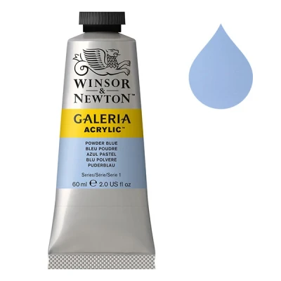 Image of Winsor &amp; Newton 2120446 Galeria Acrylic Paint, High Pigmentation, Non fading, Butter Consistency, 60 ml Tube Powder Blue