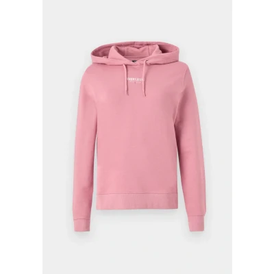 Image of Tommy Jeans LOGO Hoodie Sweatshirt, Women&#039;s, Size: 4, Tahiti berry