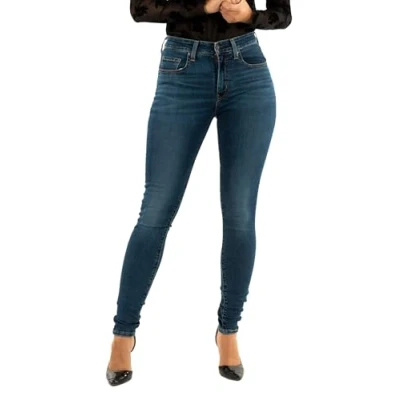 Image of Levi&#039;s 721 HIGH RISE Skinny Jeans Fit, Women&#039;s, Size: 24x28, Dark indigo worn in blue