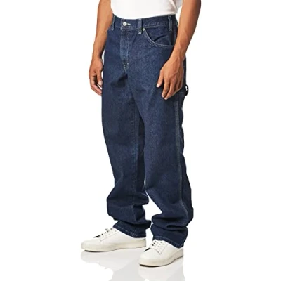 Image of Dickies Men&#039;s Pants, Rinsed Ind Blue, 38W / 34L