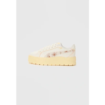 Image of Puma Karmen II Crafted Flowers Trainers, Women&#039;s, Size: 7, Warm white almost apricot Leather