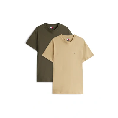 Image of Tommy Jeans 2PCK Basic Tshirt Fatigue green relic tan, Men&#039;s, Size: 34, tan