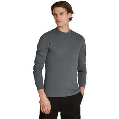 Image of Calvin Klein Jeans Waffle Long sleeved top, Men&#039;s, Size: XS, Endless grey
