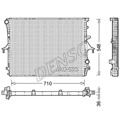 Image of Radiator, engine cooling DENSO DRM02026