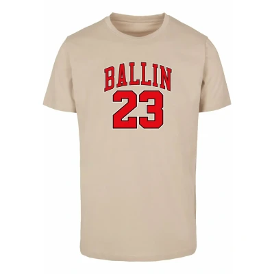 Image of Mister Tee Ballin 23 Print Tshirt, Men&#039;s, Size: Medium, Sand