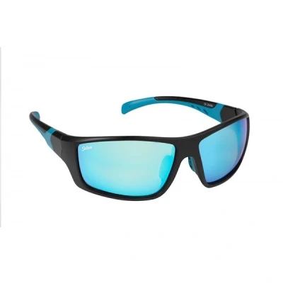 Image of Salmo Wrap Eyewear Black / Grey Ice Blue Lens Polarised sunglasses