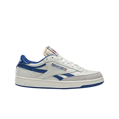 Image of Reebok Classic CLUB C Revenge Unisex Trainers, Size: 5, Chalk/croyal/excred leather and imitation