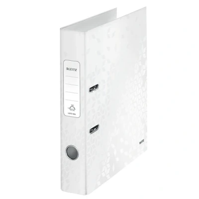 Image of Leitz Lever Arch File, Pearl white, 50 mm spine width, WOW Range, 10060001