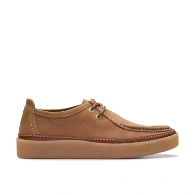 Image of Clarks Clarkwood Casual laceups, Men&#039;s, Size: 9, Dark sand Leather
