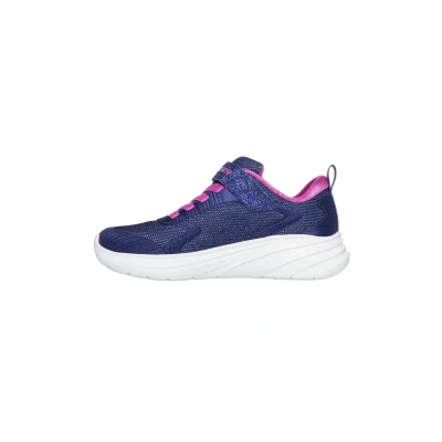 Image of Skechers WAVE Trainers for kids, Size: 9.5K, Navy sparkle mesh/trim shoes