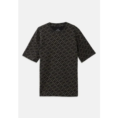 Image of Armani Exchange TEE Print Tshirt, Men&#039;s, Size: Medium, Black