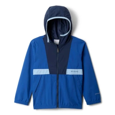 Image of Columbia Spire VALLEY Windbreaker Unisex Waterproof jacket for kids, Size: XL, Mountain blue/coll navy/ripple blue