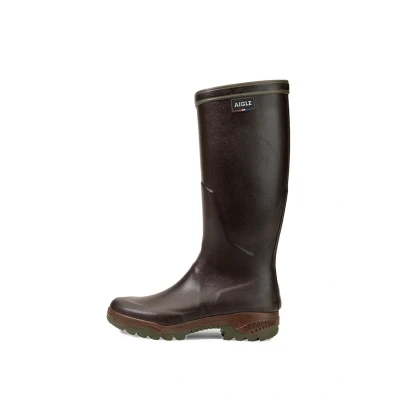 Image of Aigle Mens Parcours 2 Wellington Boots, Green Bronze, 4 UK