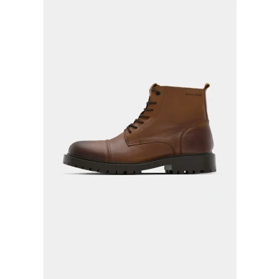 Image of Jack &amp; Jones Jfwtremor BOOT Laceup ankle boots, Men&#039;s, Size: 6, Cognac Leather