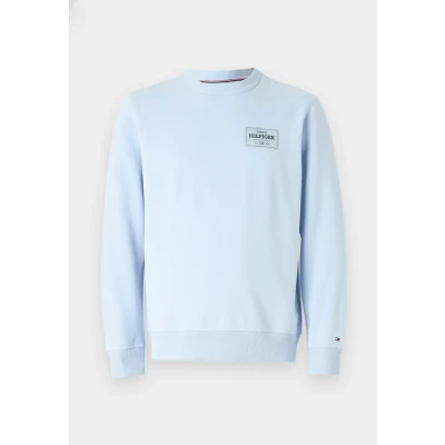 Image of Tommy Hilfiger Monotype Label Sweatshirt, Men&#039;s, Size: XS, Breezy blue