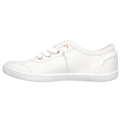 Image of Skechers Wide Fit BOBS B CUTE Trainers, Women&#039;s, Size: 5.5, White canvas Cotton