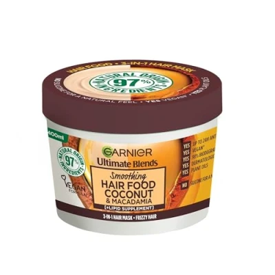 Image of Garnier Ultimate Blends Hair Food Coconut Oil 3 in 1 Frizzy Mask Treatment 390ml
