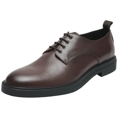 Image of BOSS Calev Laceups, Men&#039;s, Size: 7, Dark brown shoes