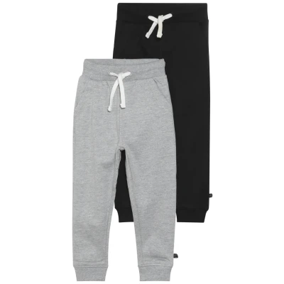 Image of Minymo Basic 2 PACK Tracksuit bottoms for kids, Size: 4y, Anthacite black