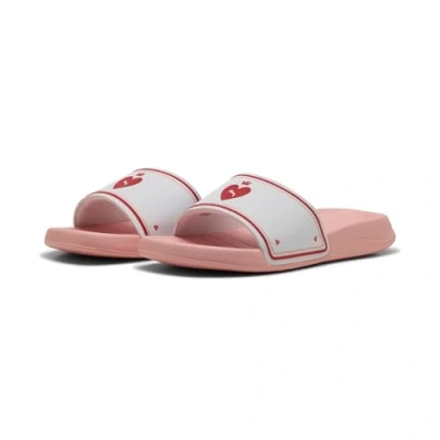 Image of Puma Popcat Idylle Pool slides, Women&#039;s, Size: 7, White for all time red pink fruit Synthetics/textile