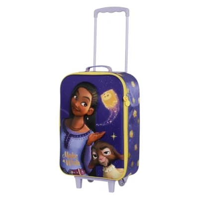 Image of Disney Karactermania Wish Star Soft 3D Trolley Suitcase, Lilac, 17 x 33 52 cm, Capacity 26 L