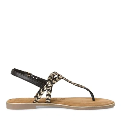 Image of Tamaris Tbar sandals, Women&#039;s, Size: 37, Black gold shoes