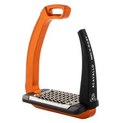 Image of Acavallo Rel X Easy Stirrups, One Size, Orange, Set of 2