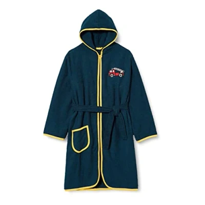 Image of Playshoes Feuerwehr Dressing gown for kids, Size: 7 8y, Marine