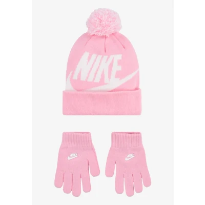 Image of Nike Sportswear POM Beanie Glove SET Gloves for kids, Size: 6 6/8 3/4, Pink