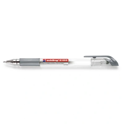 Image of edding 2185 gel roller silver 1 pen 0.7 mm for writing, drawing, colouring mandalas, bullet journals glitter pen, colour