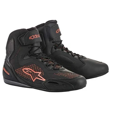 Image of Alpinestars Faster 3 Rideknit Motorcycle Shoes (Black/Red, 8.5 (41))