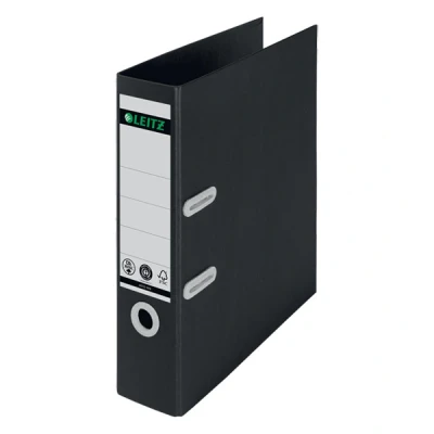 Image of Lever Arch File, A4, 80mm, Black, Pack of 10