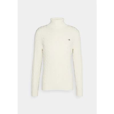 Image of GANT Cable Turtle NECK Jumper, Men&#039;s, Size: Large, Cream