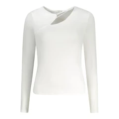 Image of Guess Asymmetric Long sleeved top, Women&#039;s, Size: XS, Pure white