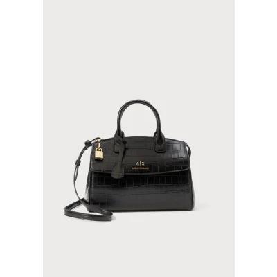 Image of Armani Exchange Shopping BAG Handbag, Women&#039;s, Size: One Size, Black