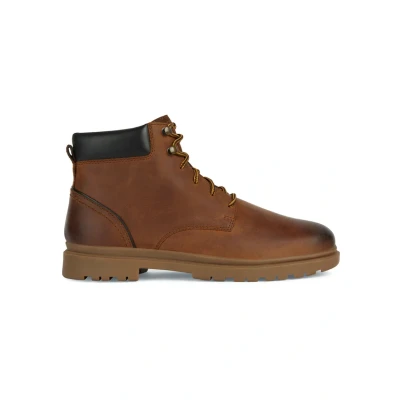 Image of Geox Andalo Laceup ankle boots, Men&#039;s, Size: 7, Brown cotto Leather/synthetics