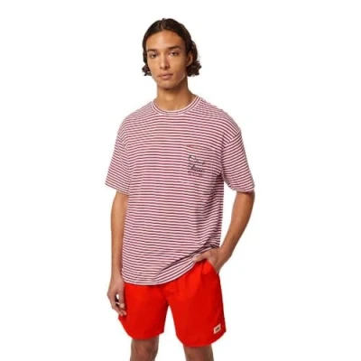 Image of Scotch &amp; Soda Relaxed FIT Pocket Print Tshirt, Men&#039;s, Size: Large, Roadside red