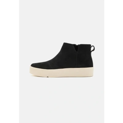Image of TOMS Womens Verona Mid Zippered Round Tow Casual Boots Ankle Brown, Blk Suede, 8 UK