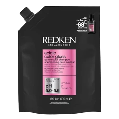 Image of Redken Nourishing Shampoo for Cleansing and Colour Protection Coloured Hair, Brilliance up to 32 Hair Washes, with Shine Complex pH Balancing Formula, Acidic Gloss Shampoo, 1