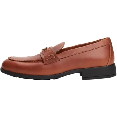 Image of Tommy Hilfiger TH LOGO Slipons, Women&#039;s, Size: 6.5, Cinnamon bark shoes