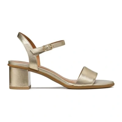 Image of Geox Aurely Sandals, Women&#039;s, Size: 5, Light gold Sheepskin