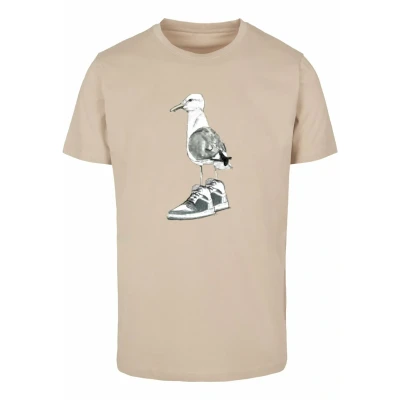 Image of Mister TEE Seagull Sneakers Print Tshirt, Men&#039;s, Size: XS, Sand
