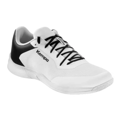 Image of Kempa Kourtfly Three Handball shoes, Men&#039;s, Size: 10, White/black Textile/synthetics