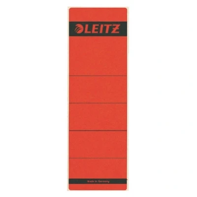 Image of Esselte Leitz Spine Labels Self Adhesive Paper/Short/Wide/Pack of 10 / Red